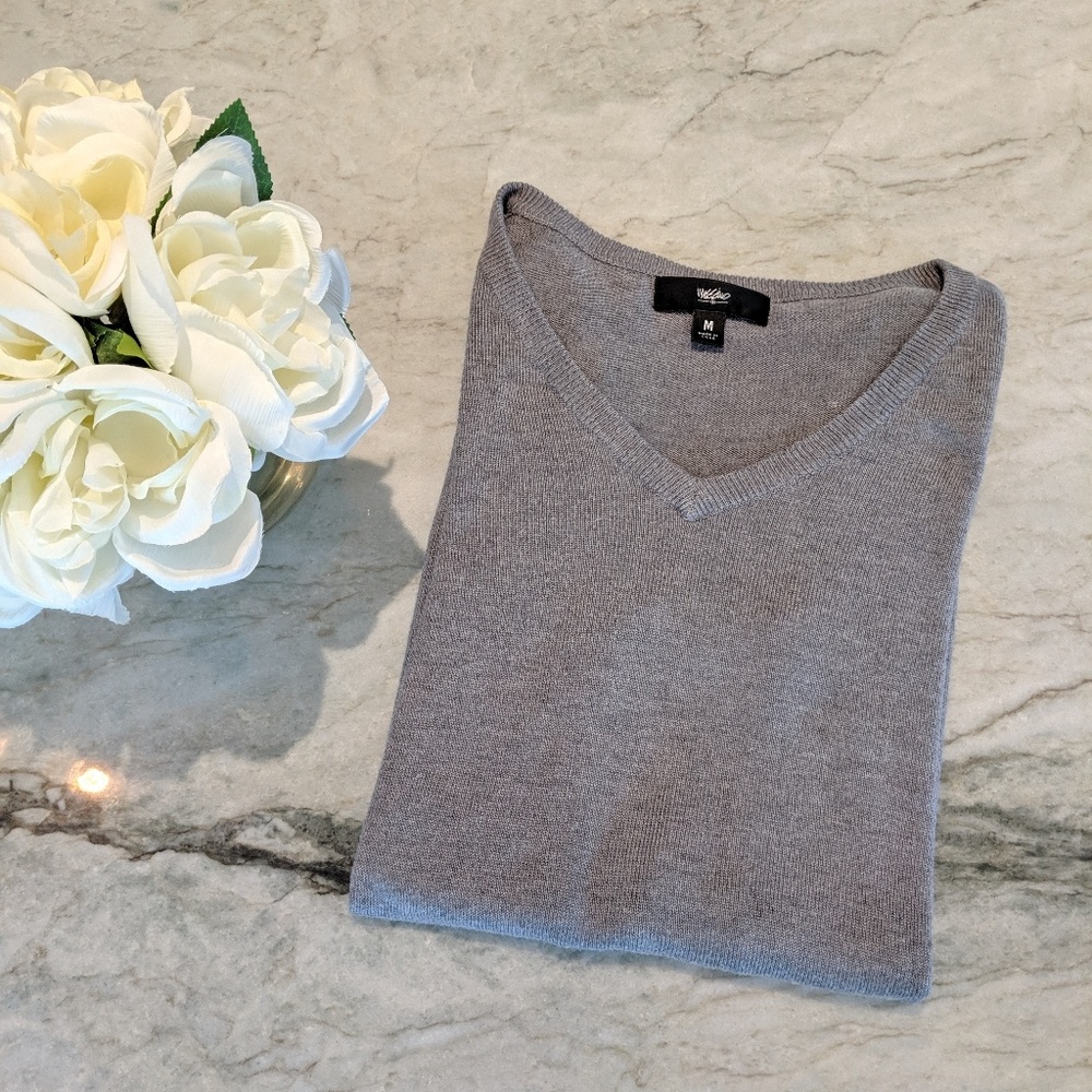 Mossimo V Neck Grey Sweater